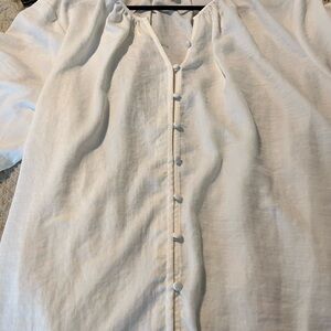 Nine West Cream Blouse with Button Detail